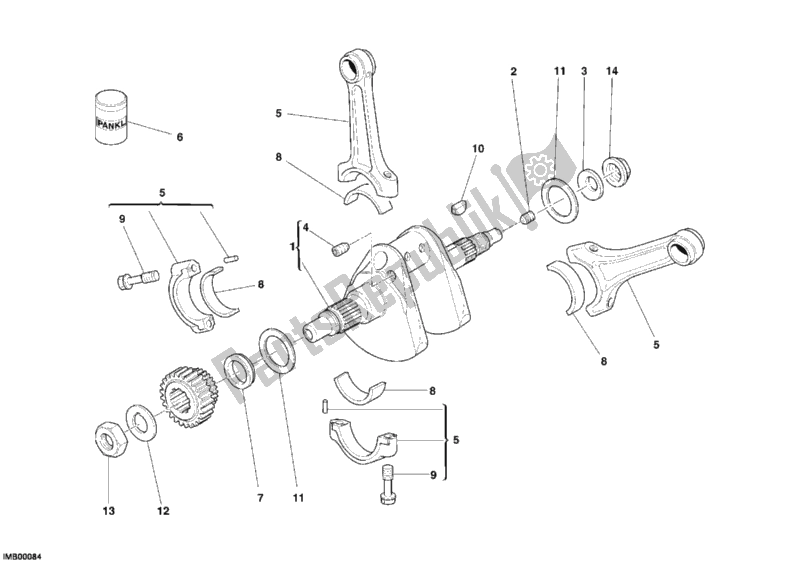 Todas as partes de Virabrequim do Ducati Superbike 999 S USA 2005